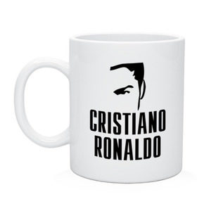 Кружка с принтом Cristiano Ronaldo 7 в Новосибирске, керамика | объем — 330 мл, диаметр — 80 мм. Принт наносится на бока кружки, можно сделать два разных изображения | Тематика изображения на принте: cristiano ronaldo | мяч | спорт | футбол