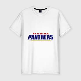Мужская футболка премиум с принтом HC Florida Panthers Sign в Новосибирске, 92% хлопок, 8% лайкра | приталенный силуэт, круглый вырез ворота, длина до линии бедра, короткий рукав | club | florida | hockey | panthers | клуб | хоккей