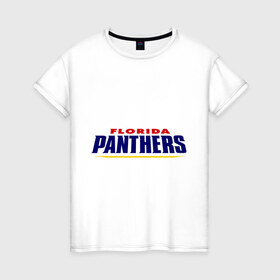 Женская футболка хлопок с принтом HC Florida Panthers Sign в Новосибирске, 100% хлопок | прямой крой, круглый вырез горловины, длина до линии бедер, слегка спущенное плечо | club | florida | hockey | panthers | клуб | хоккей