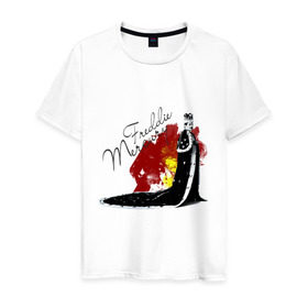 Мужская футболка хлопок с принтом Фрэдди Меркьюри в Новосибирске, 100% хлопок | прямой крой, круглый вырез горловины, длина до линии бедер, слегка спущенное плечо. | queen | меломанам | музыка | рок | фрэдди меркьюри