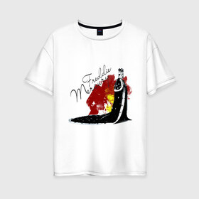 Женская футболка хлопок Oversize с принтом Фрэдди Меркьюри в Новосибирске, 100% хлопок | свободный крой, круглый ворот, спущенный рукав, длина до линии бедер
 | queen | меломанам | музыка | рок | фрэдди меркьюри