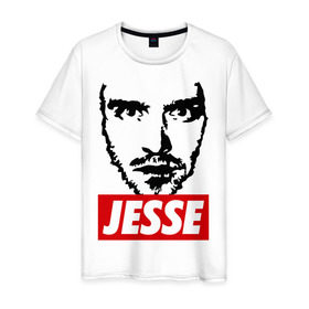 Мужская футболка хлопок с принтом Breaking Bad - Jesse Pinkman в Новосибирске, 100% хлопок | прямой крой, круглый вырез горловины, длина до линии бедер, слегка спущенное плечо. | breaking bad | jesse pinkman | сериалы