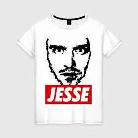 Женская футболка хлопок с принтом Breaking Bad - Jesse Pinkman в Новосибирске, 100% хлопок | прямой крой, круглый вырез горловины, длина до линии бедер, слегка спущенное плечо | breaking bad | jesse pinkman | сериалы