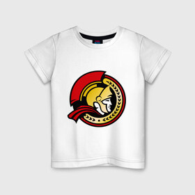 Детская футболка хлопок с принтом HC Ottawa Senators Alternative в Новосибирске, 100% хлопок | круглый вырез горловины, полуприлегающий силуэт, длина до линии бедер | alternative | club | hockey | ottawa | senators | золото | хоккей