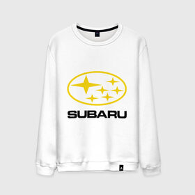 Мужской свитшот хлопок с принтом Subaru Logo в Новосибирске, 100% хлопок |  | logo | subaru | автомобиль | логотип | марка | субару