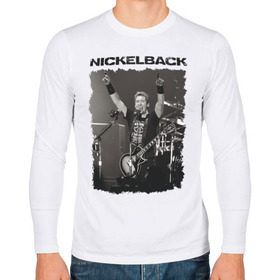 Мужской лонгслив хлопок с принтом Nickelback в Новосибирске, 100% хлопок |  | nickelback | альтернативный | рок | хард