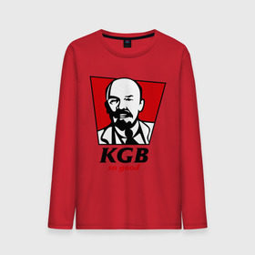Мужской лонгслив хлопок с принтом KGB - So Good в Новосибирске, 100% хлопок |  | kfc | kgb | владимир | ильич | кгб | ленин