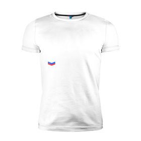 Мужская футболка премиум с принтом Полиция в Новосибирске, 92% хлопок, 8% лайкра | приталенный силуэт, круглый вырез ворота, длина до линии бедра, короткий рукав | милиция | патриот | россия | триколор