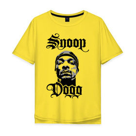 Мужская футболка хлопок Oversize с принтом Snoop Dogg в Новосибирске, 100% хлопок | свободный крой, круглый ворот, “спинка” длиннее передней части | rap | snoop dogg | музыка | рэп | снуп дог
