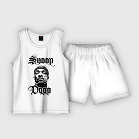 Детская пижама с шортами хлопок с принтом Snoop Dogg в Новосибирске,  |  | rap | snoop dogg | музыка | рэп | снуп дог