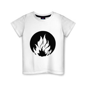 Детская футболка хлопок с принтом Дивергент - Бесстрашие в Новосибирске, 100% хлопок | круглый вырез горловины, полуприлегающий силуэт, длина до линии бедер | бесстрашие | дивергент | огонь | символ