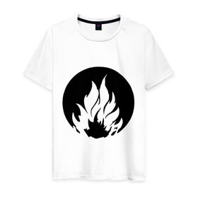 Мужская футболка хлопок с принтом Дивергент - Бесстрашие в Новосибирске, 100% хлопок | прямой крой, круглый вырез горловины, длина до линии бедер, слегка спущенное плечо. | бесстрашие | дивергент | огонь | символ