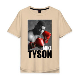 Мужская футболка хлопок Oversize с принтом Mike Tyson в Новосибирске, 100% хлопок | свободный крой, круглый ворот, “спинка” длиннее передней части | майк тайсон