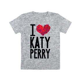Детская футболка хлопок с принтом I love Katy Perry в Новосибирске, 100% хлопок | круглый вырез горловины, полуприлегающий силуэт, длина до линии бедер | Тематика изображения на принте: katy perry | pop | знаменитости | корона | кэти перри | музыка | певица