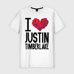 Мужская футболка премиум с принтом Justin Timberlake в Новосибирске, 92% хлопок, 8% лайкра | приталенный силуэт, круглый вырез ворота, длина до линии бедра, короткий рукав | justin timberlake | pop | джастин тимберлейк | знаменитости | музыка | певец