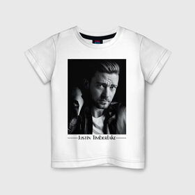 Детская футболка хлопок с принтом Justin Timberlake в Новосибирске, 100% хлопок | круглый вырез горловины, полуприлегающий силуэт, длина до линии бедер | justin timberlake | pop | джастин тимберлейк | знаменитости | музыка | певец