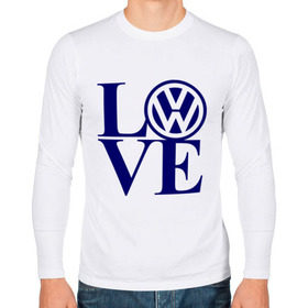 Мужской лонгслив хлопок с принтом Volkswagen love в Новосибирске, 100% хлопок |  | love | volkswagen | любовь | фольксваген