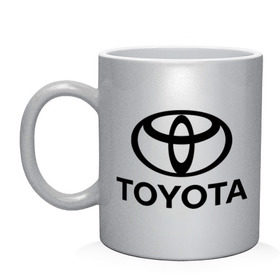 Кружка с принтом Toyota Logo в Новосибирске, керамика | объем — 330 мл, диаметр — 80 мм. Принт наносится на бока кружки, можно сделать два разных изображения | logo | toyota | логотип | тойота