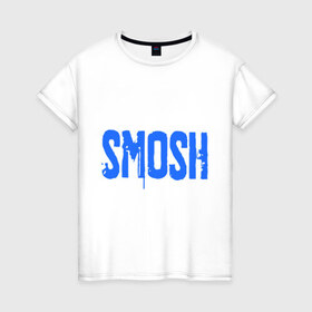 Женская футболка хлопок с принтом Smosh в Новосибирске, 100% хлопок | прямой крой, круглый вырез горловины, длина до линии бедер, слегка спущенное плечо | blogger | russmosh | smosh | youtube | блоггер | смош | шоу | ютубер