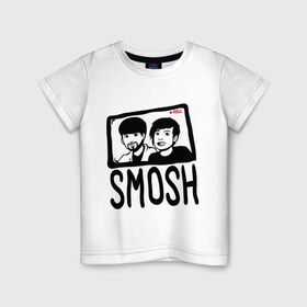 Детская футболка хлопок с принтом RusSmosh в Новосибирске, 100% хлопок | круглый вырез горловины, полуприлегающий силуэт, длина до линии бедер | Тематика изображения на принте: blogger | russmosh | smosh | youtube | блоггер | смош | шоу | ютубер