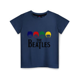 Детская футболка хлопок с принтом The Beatles 3 в Новосибирске, 100% хлопок | круглый вырез горловины, полуприлегающий силуэт, длина до линии бедер | beatles | harrison | lennon | mccartmey | starr | битлз