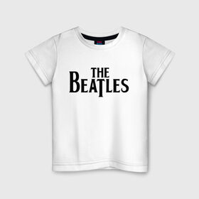 Детская футболка хлопок с принтом The Beatles в Новосибирске, 100% хлопок | круглый вырез горловины, полуприлегающий силуэт, длина до линии бедер | Тематика изображения на принте: beatles | битлз