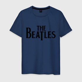 Мужская футболка хлопок с принтом The Beatles в Новосибирске, 100% хлопок | прямой крой, круглый вырез горловины, длина до линии бедер, слегка спущенное плечо. | beatles | битлз