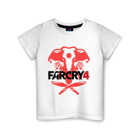 Детская футболка хлопок с принтом Far Cry 4 (1) в Новосибирске, 100% хлопок | круглый вырез горловины, полуприлегающий силуэт, длина до линии бедер | Тематика изображения на принте: cry | far | far cry | ubisoft | край | фар | фаркрай | юбисофт