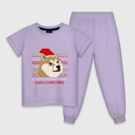 Детская пижама хлопок с принтом Such christmas в Новосибирске, 100% хлопок |  брюки и футболка прямого кроя, без карманов, на брюках мягкая резинка на поясе и по низу штанин
 | 2015 | such christmas | новый год | праздник | собака | шапка