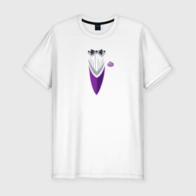 Мужская футболка премиум с принтом Костюм жениха в Новосибирске, 92% хлопок, 8% лайкра | приталенный силуэт, круглый вырез ворота, длина до линии бедра, короткий рукав | бабочка