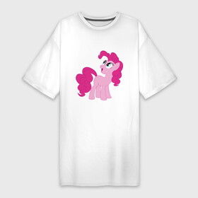Платье-футболка хлопок с принтом Пони Пинки Пай в Новосибирске,  |  | my little pony | пинки пай | пони