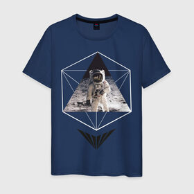 Мужская футболка хлопок с принтом Астронавт в Новосибирске, 100% хлопок | прямой крой, круглый вырез горловины, длина до линии бедер, слегка спущенное плечо. | infinite | interstellar | space | univers | астронавт | бесконечный космос | вселенная | интерстеллар | космонавт