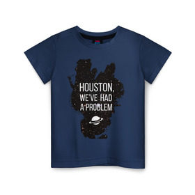 Детская футболка хлопок с принтом Хьюстон, у нас проблемы в Новосибирске, 100% хлопок | круглый вырез горловины, полуприлегающий силуэт, длина до линии бедер | infinite | interstellar | space | univers | астронавт | вселенная | интерстеллар | космонавт | хьюстон