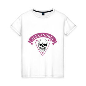 Женская футболка хлопок с принтом Asking Alexandria в Новосибирске, 100% хлопок | прямой крой, круглый вырез горловины, длина до линии бедер, слегка спущенное плечо | asking alexandria | гитара