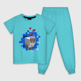 Детская пижама хлопок с принтом Minecraft sheep в Новосибирске, 100% хлопок |  брюки и футболка прямого кроя, без карманов, на брюках мягкая резинка на поясе и по низу штанин
 | 2015 | minecraft | бараны | животные | майнкрафт | овечки | приколы | символ года | ягнята