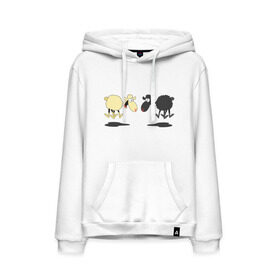 Мужская толстовка хлопок с принтом Прыгающие овечки в Новосибирске, френч-терри, мягкий теплый начес внутри (100% хлопок) | карман-кенгуру, эластичные манжеты и нижняя кромка, капюшон с подкладом и шнурком | 2015 | бараны | животные | овечки | приколы | символ года | ягнята