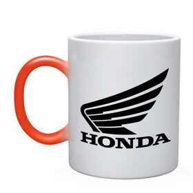 Кружка хамелеон с принтом Honda Motor в Новосибирске, керамика | меняет цвет при нагревании, емкость 330 мл | Тематика изображения на принте: honda | motor | хонда