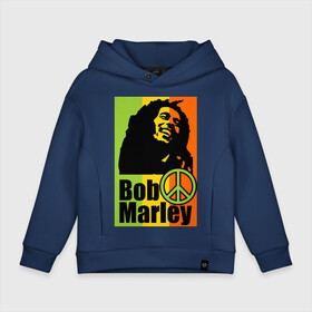 Детское худи Oversize хлопок с принтом Bob Marley в Новосибирске, френч-терри — 70% хлопок, 30% полиэстер. Мягкий теплый начес внутри —100% хлопок | боковые карманы, эластичные манжеты и нижняя кромка, капюшон на магнитной кнопке | Тематика изображения на принте: bob marley | боб марли