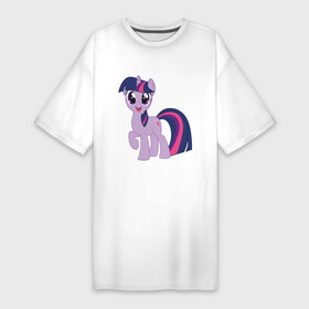 Платье-футболка хлопок с принтом Пони Сумеречная Искорка в Новосибирске,  |  | my little pony | искорка | мой маленький пони | пони | сумеречная