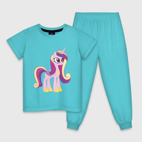 Детская пижама хлопок с принтом Принцесса Каденс в Новосибирске, 100% хлопок |  брюки и футболка прямого кроя, без карманов, на брюках мягкая резинка на поясе и по низу штанин
 | Тематика изображения на принте: my little pony | каденс | мой маленький пони | пони