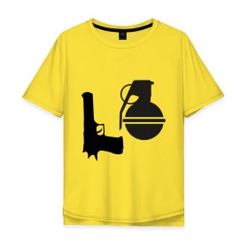 Мужская футболка хлопок Oversize с принтом Love guns в Новосибирске, 100% хлопок | свободный крой, круглый ворот, “спинка” длиннее передней части | день святого валентина | любовь | оружие | символ
