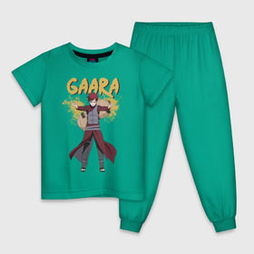 Детская пижама хлопок с принтом Гаара в Новосибирске, 100% хлопок |  брюки и футболка прямого кроя, без карманов, на брюках мягкая резинка на поясе и по низу штанин
 | гаара | дзютсу | песок | чакра