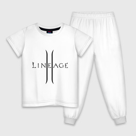 Детская пижама хлопок с принтом Lineage logo в Новосибирске, 100% хлопок |  брюки и футболка прямого кроя, без карманов, на брюках мягкая резинка на поясе и по низу штанин
 | Тематика изображения на принте: lineage | logo | игра | логотип