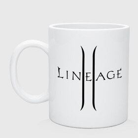 Кружка с принтом Lineage logo в Новосибирске, керамика | объем — 330 мл, диаметр — 80 мм. Принт наносится на бока кружки, можно сделать два разных изображения | Тематика изображения на принте: lineage | logo | игра | логотип
