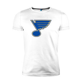 Мужская футболка премиум с принтом St. Louis Blues в Новосибирске, 92% хлопок, 8% лайкра | приталенный силуэт, круглый вырез ворота, длина до линии бедра, короткий рукав | st. louis blues tarasenko | нхл