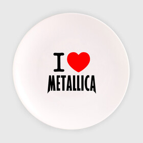 Тарелка с принтом I love Metallica в Новосибирске, фарфор | диаметр - 210 мм
диаметр для нанесения принта - 120 мм | Тематика изображения на принте: металлика