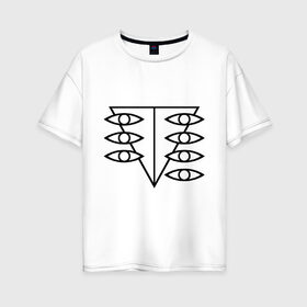 Женская футболка хлопок Oversize с принтом Евангелион в Новосибирске, 100% хлопок | свободный крой, круглый ворот, спущенный рукав, длина до линии бедер
 | аниме | евангелион