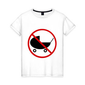 Женская футболка хлопок с принтом Child Free в Новосибирске, 100% хлопок | прямой крой, круглый вырез горловины, длина до линии бедер, слегка спущенное плечо | child free | чайлдфри