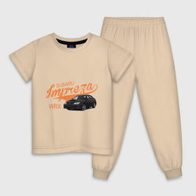 Детская пижама хлопок с принтом Subaru Impreza в Новосибирске, 100% хлопок |  брюки и футболка прямого кроя, без карманов, на брюках мягкая резинка на поясе и по низу штанин
 | subaru impreza | авто | автомобилистам | водителям | машина | ретро | тачка