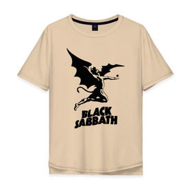 Мужская футболка хлопок Oversize с принтом Black Sabbath в Новосибирске, 100% хлопок | свободный крой, круглый ворот, “спинка” длиннее передней части | 